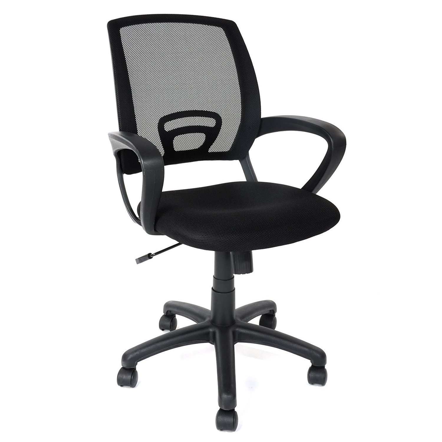 SimLife Mid-Back Mesh Desk Chair, Black